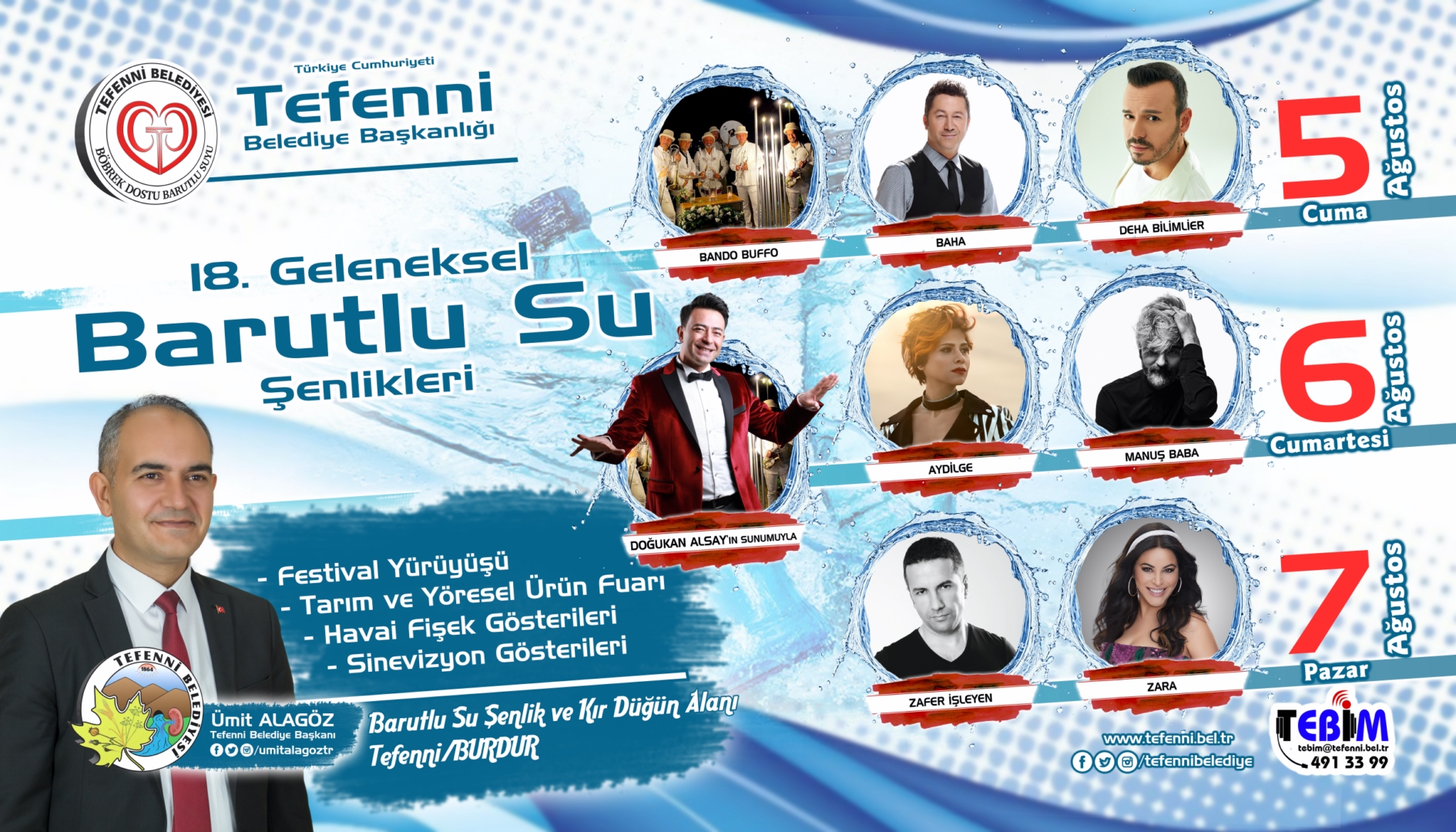 Tefenni’de 7 Müthiş Konser