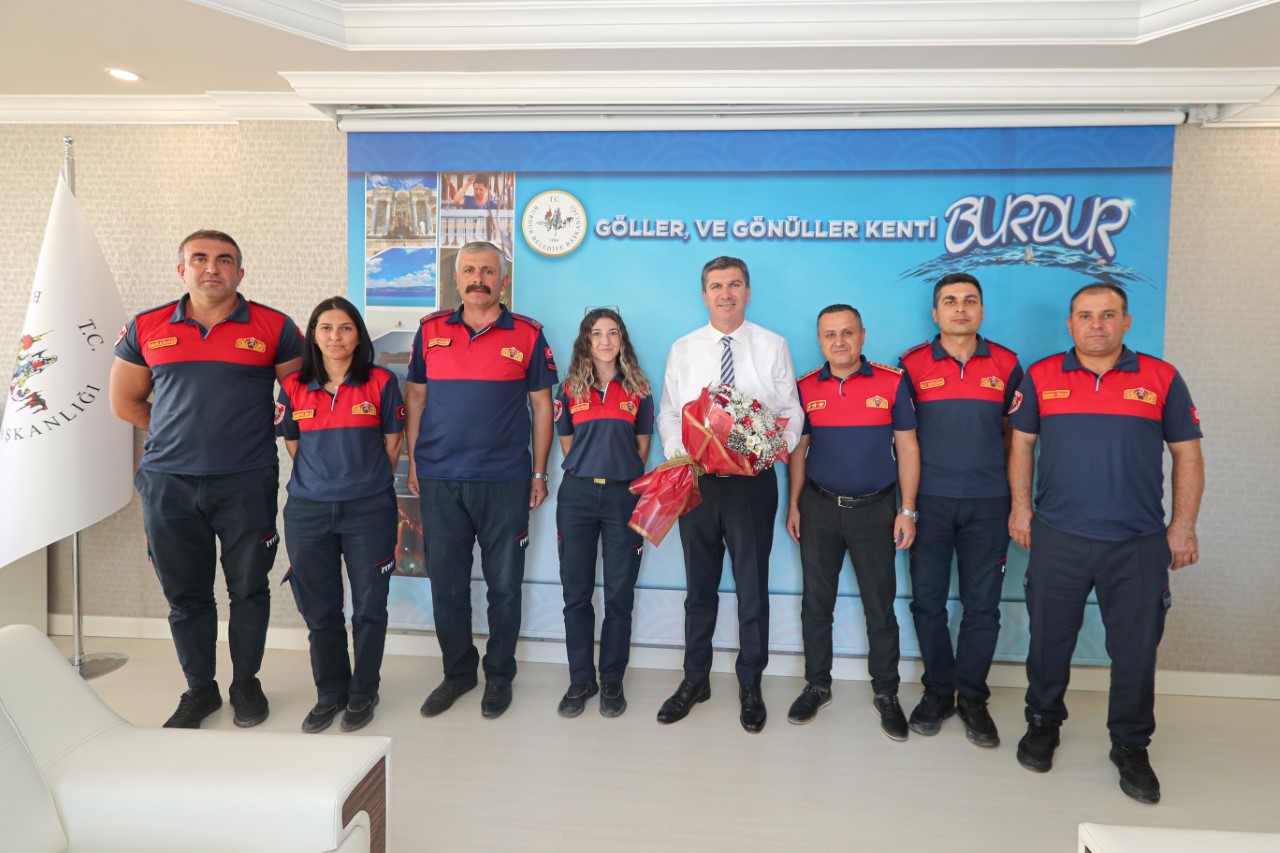 İtfaiye teşkilatından Başkan Ercengiz’e ziyaret