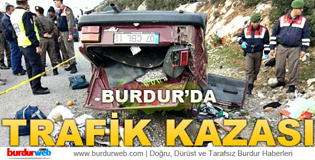 Burdur’da Trafik Kazası