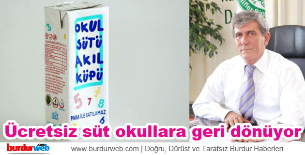 Ücretsiz süt okullara geri dönüyor