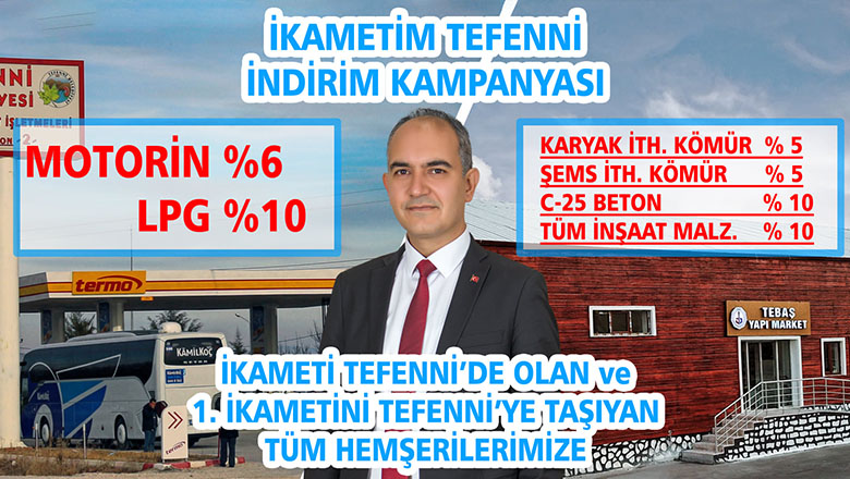İkametini Tefenni’ye taşıyana indirimler var