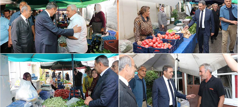 Vali Hasan Şıldak pazarcı esnafını dinledi
