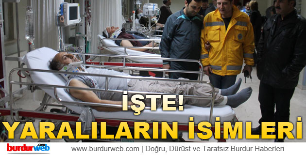 Çektikçi’deki Kazada Yaralananların İsimleri
