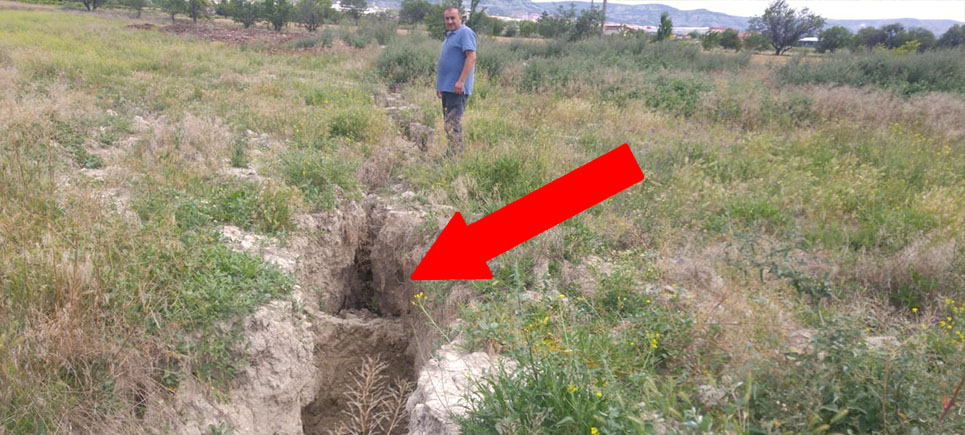 Burdur Gölü çevresinde yeni yarıklar