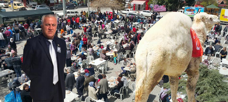 Yeşilova Belediyesi deve kurban etti